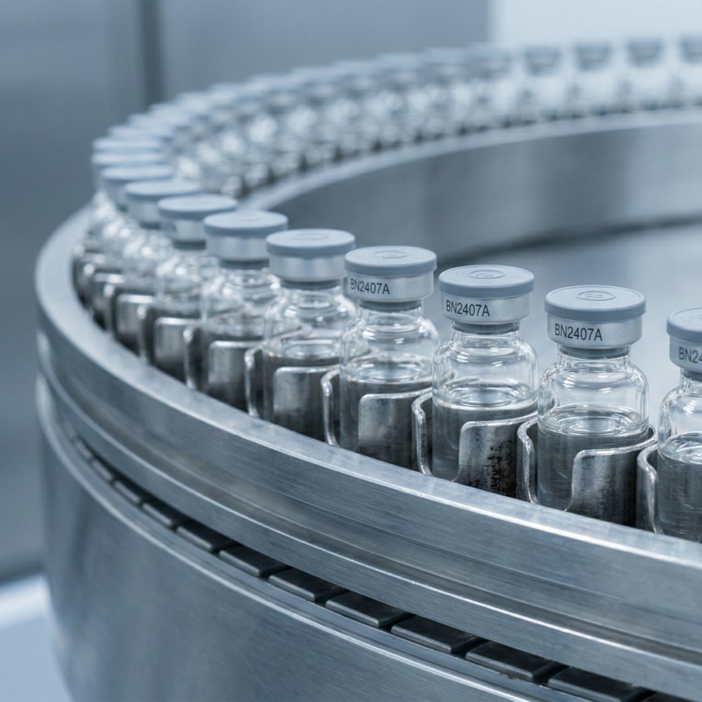 Vial Filling Machine Close-up